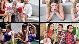 Hime Marie , Aften Opal , Katie Kush and Kenzie Madison  Daughter Swap Compilation 1