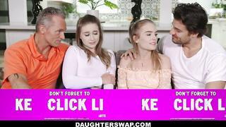 Natalie Knight and Laney Grey Daughter Pussy Swapping Party - Daughter Swap HD