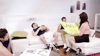 Whole Team (2017) Jennifer White, Brad Sterling - Teacher Fucks Teens