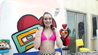 Slim Brunette Teen Pornstar Sera Ryder Gets Mouth Fuck And Pussy Streching _ Nympho