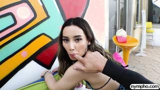 Brunette Teen Aria Lee Gets Doggystyle Penetrated Her Wet Pussy By Giant Cock - Nympho