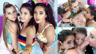 Melody Parker, Natalie Brooks, and Sofia Moon Put Their Mouths to Work (2018) - Swallowed