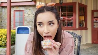 Aria Lee - Flashing At The Theme Park - TeamSkeet Classics