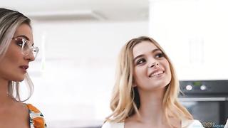 Stepmoms Hungry Pussy (2022) Mandy Rhea & Molly Little - Moms Boy Toy