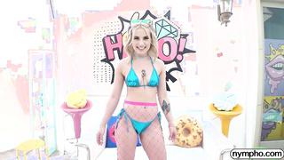 Blonde Slut Chanel Camryn Serve Rimming Ass And Gets Lay Down By Thick Cock - Nympho (2022)