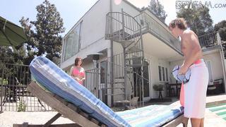 Pervert Stepbro Stalks Stepsis Sunbathing (2018) -  Aria Sky & Robby Echo - Spy Fam