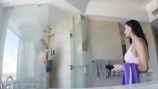 Step-Brother Blackmails Lesbian Step-Sister Chloe Amour & Pocket Tease To Do 3-Some (2017) - Spy Fam