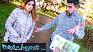 Big cock inside tight Spanish babe Andrea Lapiedra, Martin Gun & Marco Bull - Public Agent (2023)